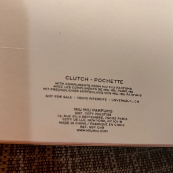 Miu Miu Red and Cream Heart Pattern Clutch New In Box - Picture 9 of 9